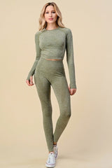 ACTIVE CROP TOP AND HIGH WAIST YOGA PANTS