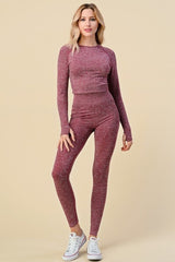 ACTIVE CROP TOP AND HIGH WAIST YOGA PANTS