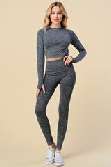 ACTIVE CROP TOP AND HIGH WAIST YOGA PANTS