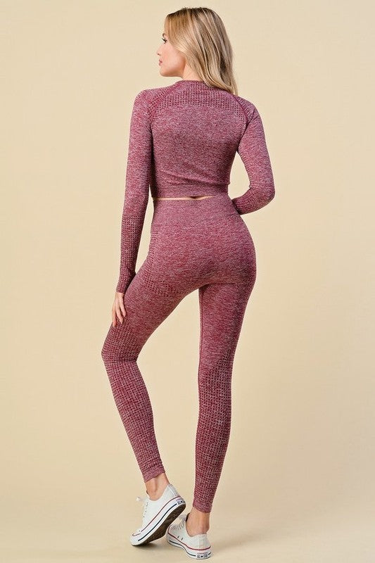 ACTIVE CROP TOP AND HIGH WAIST YOGA PANTS