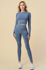 ACTIVE CROP TOP AND HIGH WAIST YOGA PANTS