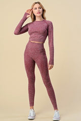 ACTIVE CROP TOP AND HIGH WAIST YOGA PANTS