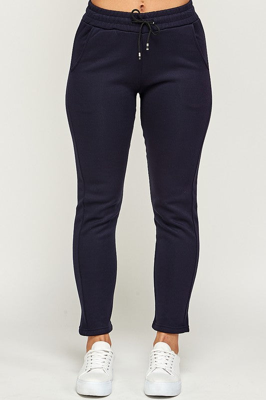 Drawstring  Jogger sweatpants with side pockets