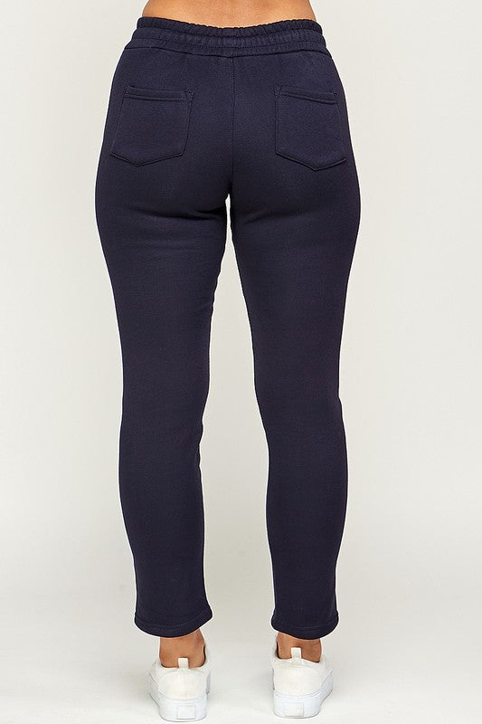 Drawstring  Jogger sweatpants with side pockets