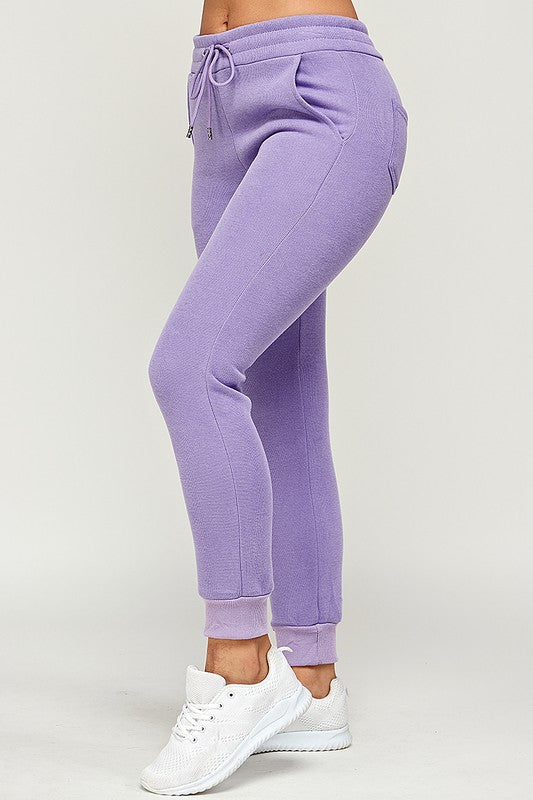 Drawstring elastic waistband Jogger sweatpants