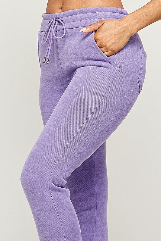 Drawstring elastic waistband Jogger sweatpants