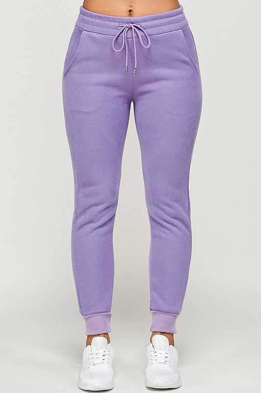 Drawstring elastic waistband Jogger sweatpants