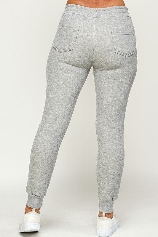Drawstring elastic waistband Jogger sweatpants