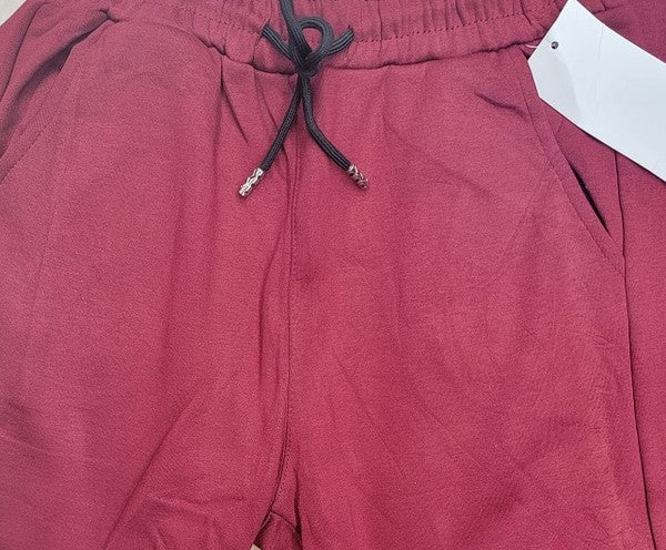 Drawstring elastic waistband Jogger sweatpants