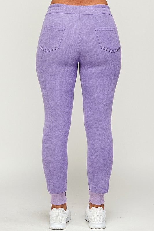 Drawstring elastic waistband Jogger sweatpants