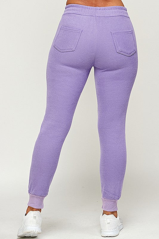 Drawstring elastic waistband Jogger sweatpants