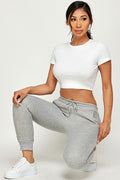 Thumbnail of Drawstring elastic waistband Jogger sweatpants