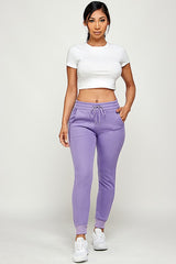 Drawstring elastic waistband Jogger sweatpants