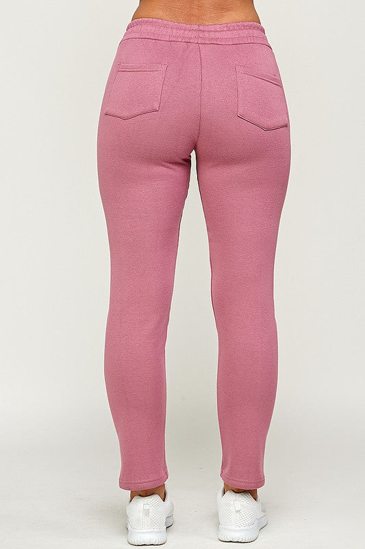 Drawstring elastic waistband Jogger sweatpants