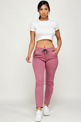 Drawstring elastic waistband Jogger sweatpants