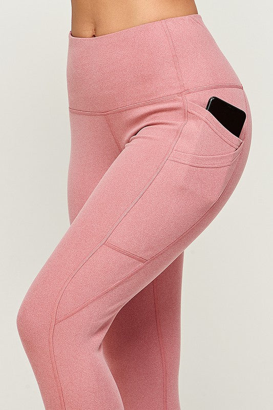 solid color yoga legging with Wide waist band