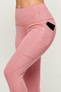 Thumbnail of solid color yoga legging with Wide waist band