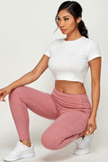 Thumbnail of solid color yoga legging with Wide waist band