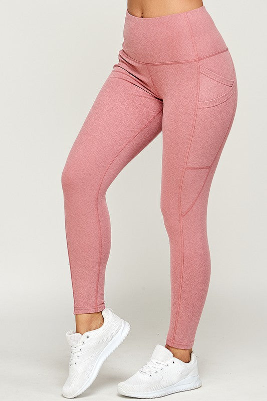 solid color yoga legging with Wide waist band