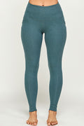 Thumbnail of solid color yoga legging with Wide waist band