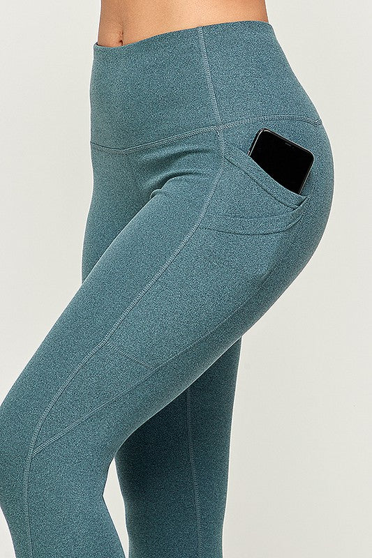 solid color yoga legging with Wide waist band