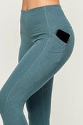 Thumbnail of solid color yoga legging with Wide waist band