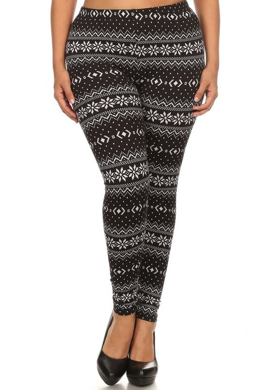 PLUS SIZE Christmas print LEGGGING