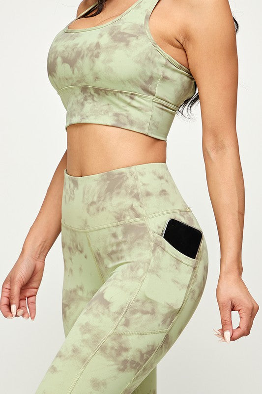 TWO PIECE TIE DYE ACTIVEWEAR  SET