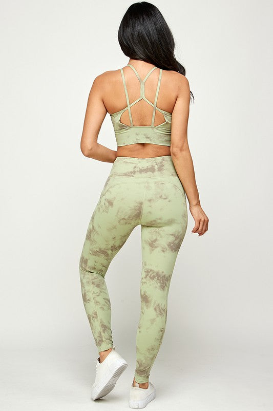 TWO PIECE TIE DYE ACTIVEWEAR  SET