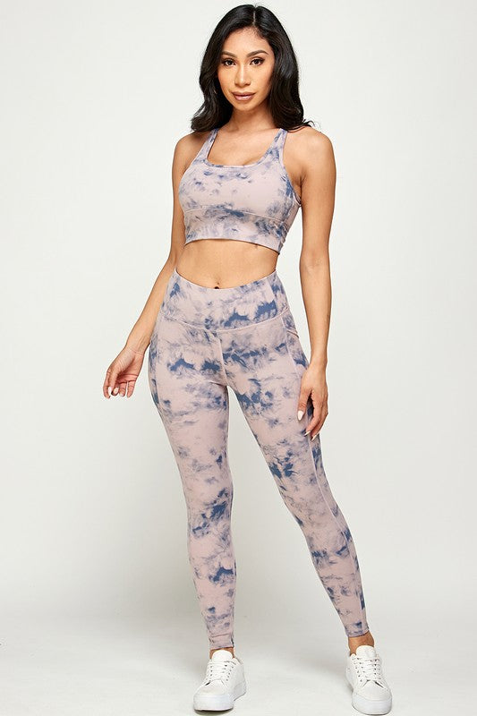 TWO PIECE TIE DYE ACTIVEWEAR  SET