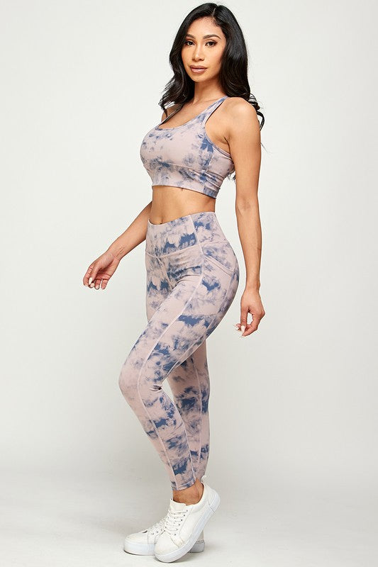 TWO PIECE TIE DYE ACTIVEWEAR  SET