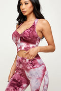 Thumbnail of tie dye crop top with biker short set