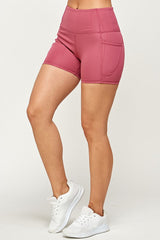 high waist yoga bike shorts