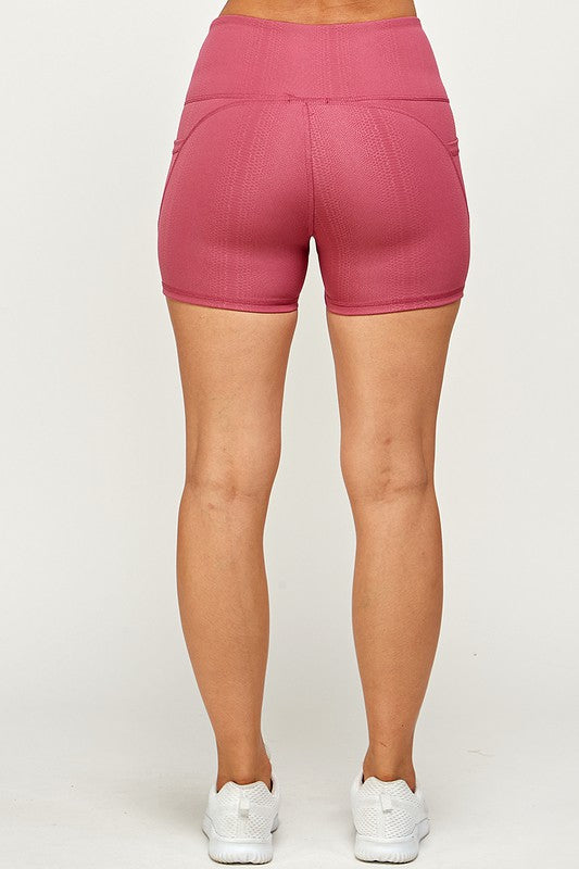 high waist yoga bike shorts