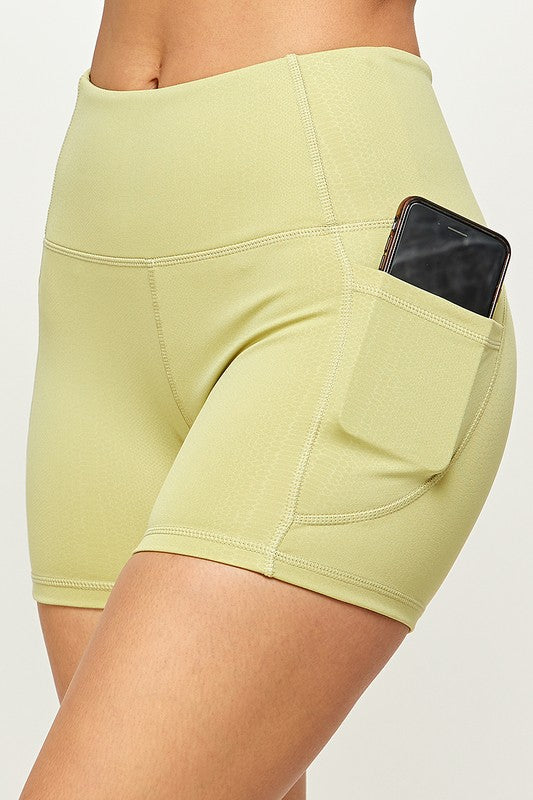 high waist yoga bike shorts