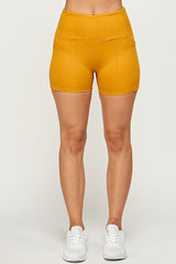 high waist yoga bike shorts