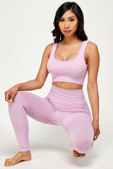 TWO PIECE PADDED BRA AND YOGA LEGGINGS SET