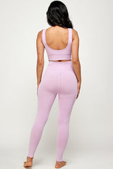 TWO PIECE PADDED BRA AND YOGA LEGGINGS SET