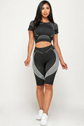 Thumbnail of SEAMLESS ACTIVE CROP TOP AND BIKER SHORT SET