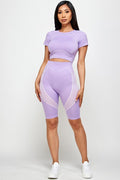 Thumbnail of SEAMLESS ACTIVE CROP TOP AND BIKER SHORT SET