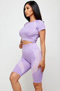 Thumbnail of SEAMLESS ACTIVE CROP TOP AND BIKER SHORT SET