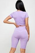 Thumbnail of SEAMLESS ACTIVE CROP TOP AND BIKER SHORT SET
