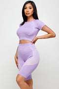 Thumbnail of SEAMLESS ACTIVE CROP TOP AND BIKER SHORT SET