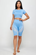 Thumbnail of SEAMLESS ACTIVE CROP TOP AND BIKER SHORT SET