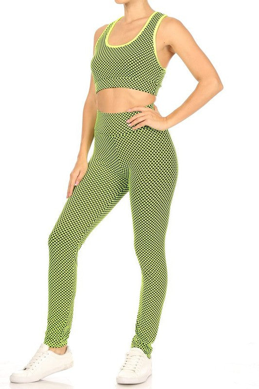 TWO  PC TIK TOK BUTT LIFTED LEGGINGS