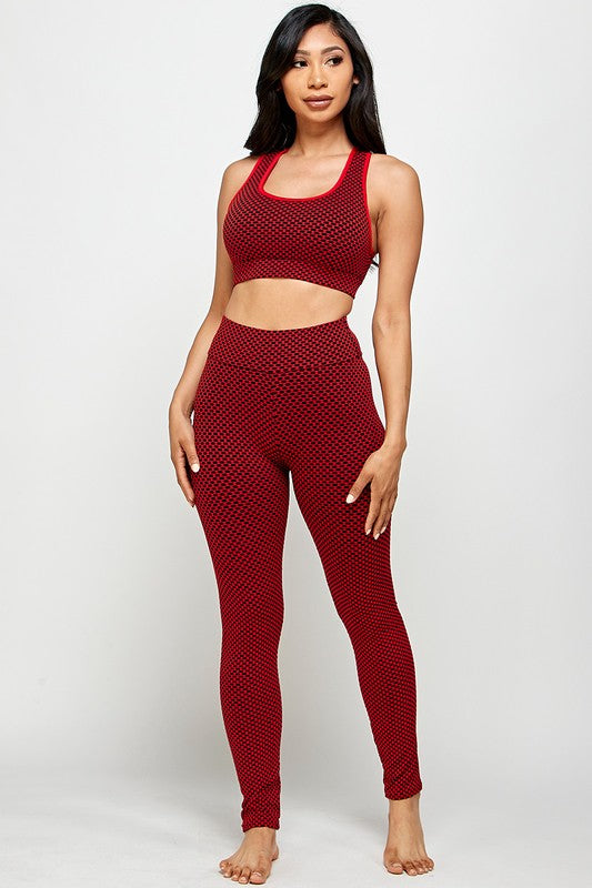 TWO  PC TIK TOK BUTT LIFTED LEGGINGS