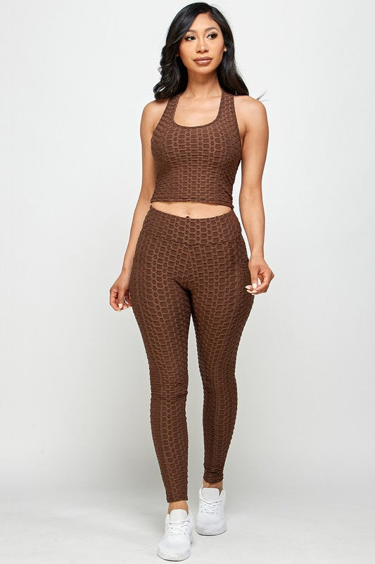 Textured BUTT LIFTED TWO piece set
