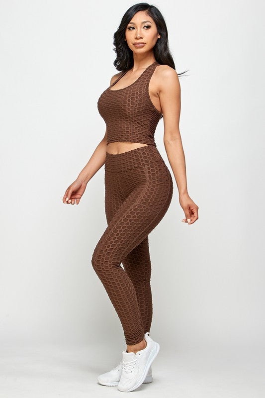 Textured BUTT LIFTED TWO piece set