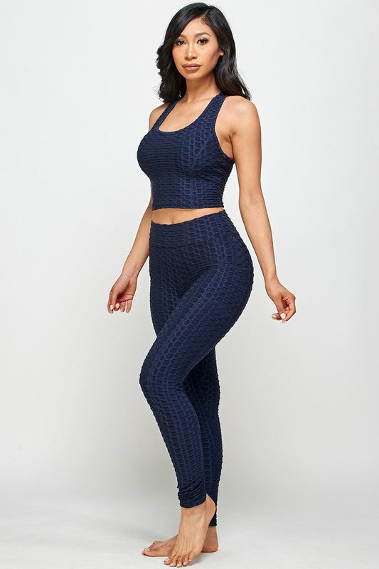 Textured BUTT LIFTED TWO piece set