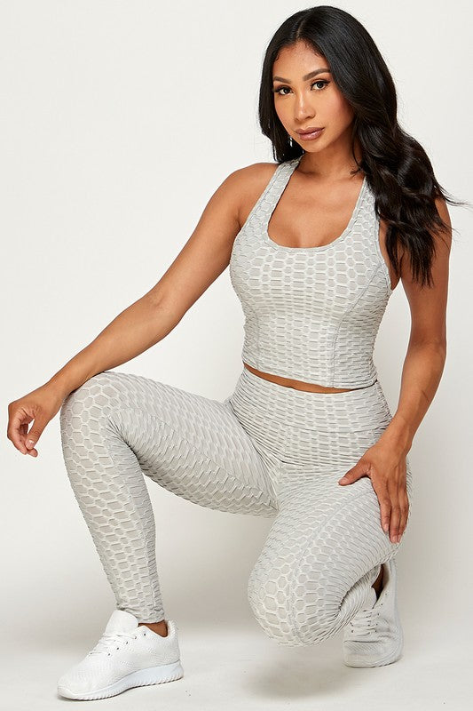 Textured BUTT LIFTED TWO piece set